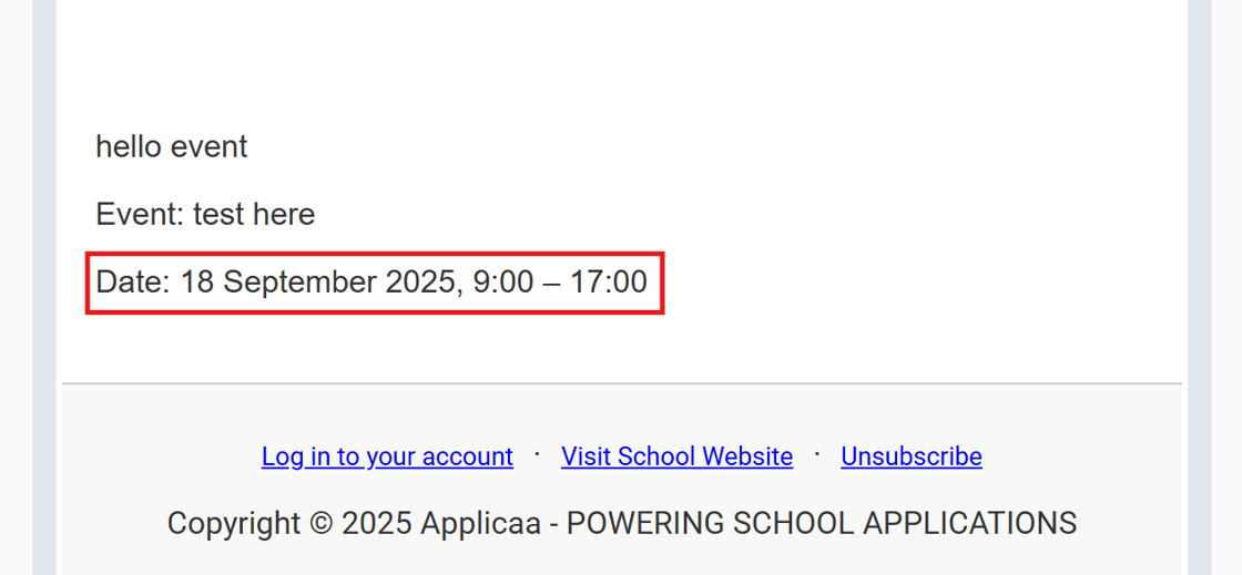 Reformatted date display
